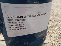 Barrel of Unused G70 5/16'' Chains (QTY 25)