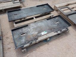 (2) Unused Skid Steer Weldable Quick Plates