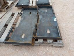 (2) Unused Skid Steer Weldable Quick Plates