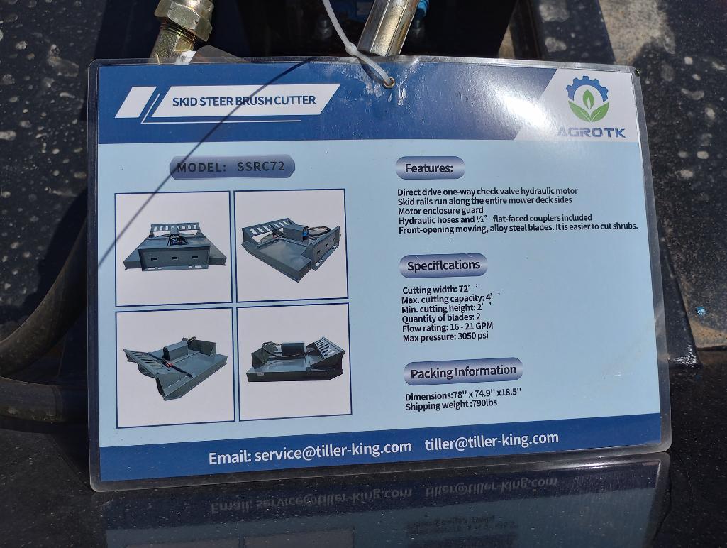 Unused Mower King SSRC Brush Cutter (Skid Steer Attachment)