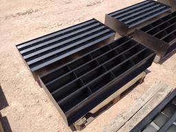 (2) 4Ft Unused Metal Bolt Bins (1) w/32 Bins (1) w/16 Bins