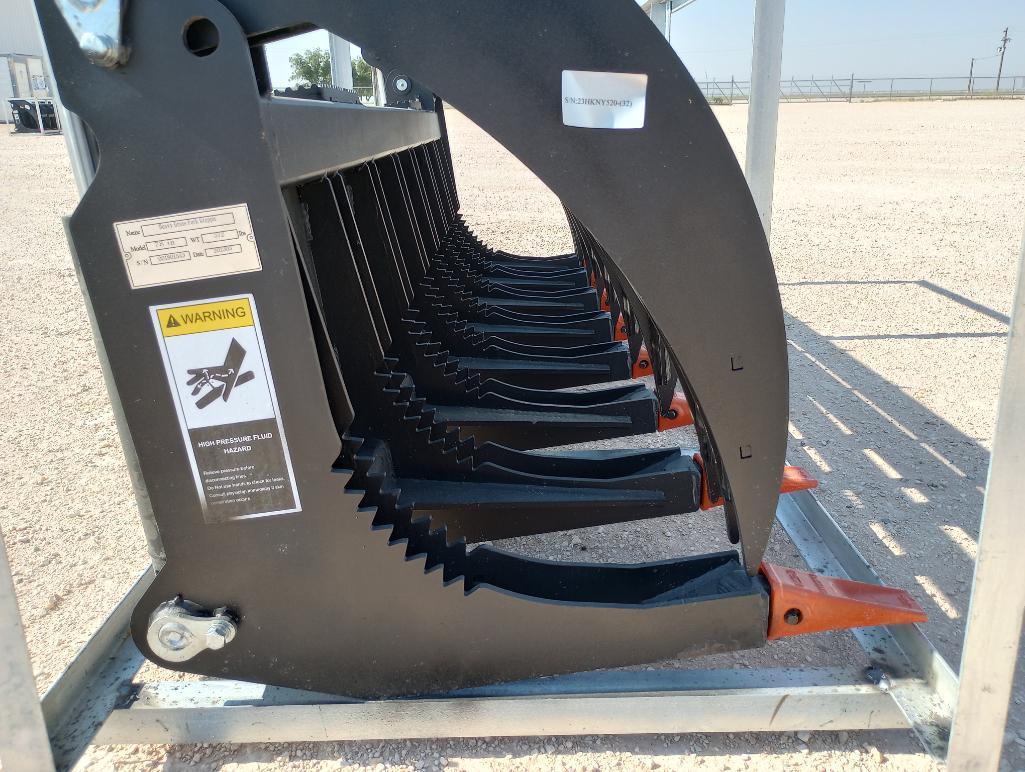 Unused Greatbear 78'' Hydraulic Root Grapple (Skid Steer Attachment)