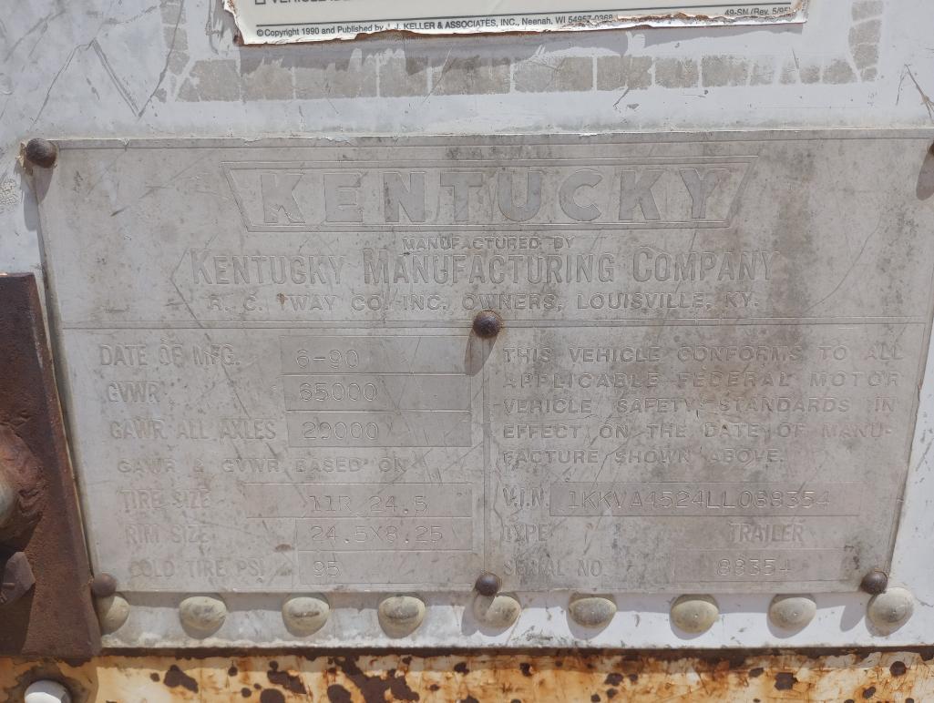 1990 Kentucky Walking Floor Trailer