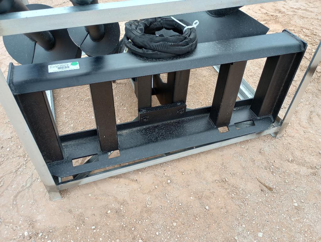 Unused Greatbear Skid Steer Auger Attachment w/ 18", 12" and 9" Augers