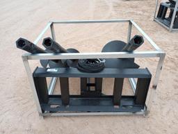 Unused Greatbear Skid Steer Auger Attachment w/ 18", 12" and 9" Augers