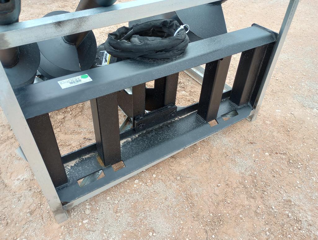 Unused Greatbear Skid Steer Auger Attachment w/ 18", 12" and 9" Augers