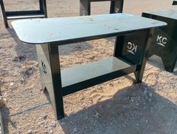 Unused KC 30" x 57" Welding Table w/ Shelf