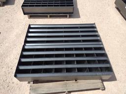 (2) 4Ft Unused Metal Bolt Bins
