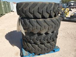 (4) Telehandler Wheels w/Foam Filled Tires 13.00-24