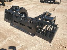 Unused 84'' Rock and Brush Grapple w/Bolt on Side Plates and w/rec Hitch