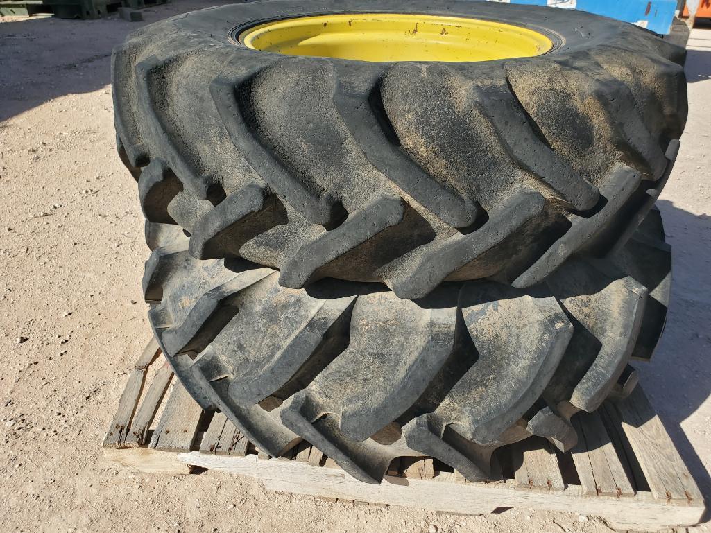 (2) Tractor Wheels w/Tires 14.9-24/13-24
