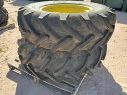 (2) Tractor Wheels w/Tires 14.9-24/13-24