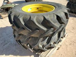 (2) Tractor Wheels w/Tires 14.9-24/13-24