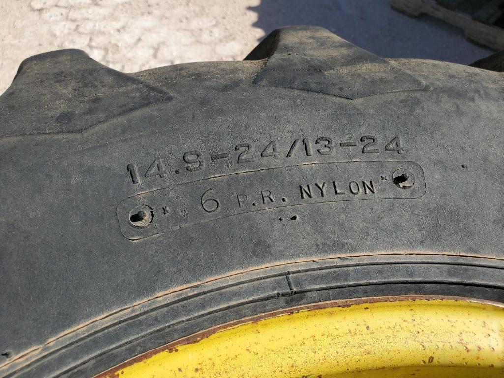 (2) Tractor Wheels w/Tires 14.9-24/13-24
