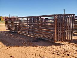 (10) Free Standing 24Ft Fence Panels (1) w/ 12Ft Gate