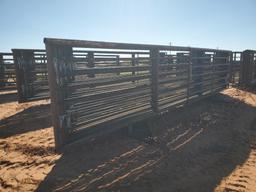 (10) Free Standing 24Ft Fence Panels (1) w/ 12Ft Gate