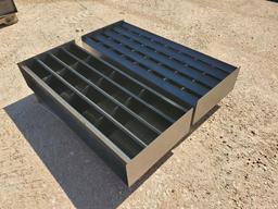 (2) 4Ft Unused Metal Bolt Bins