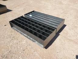 (2) 4Ft Unused Metal Bolt Bins