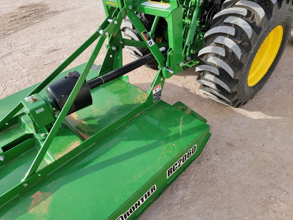 John Deere 3046R Tractor w/Frontier RC2060 Rotary Cutter