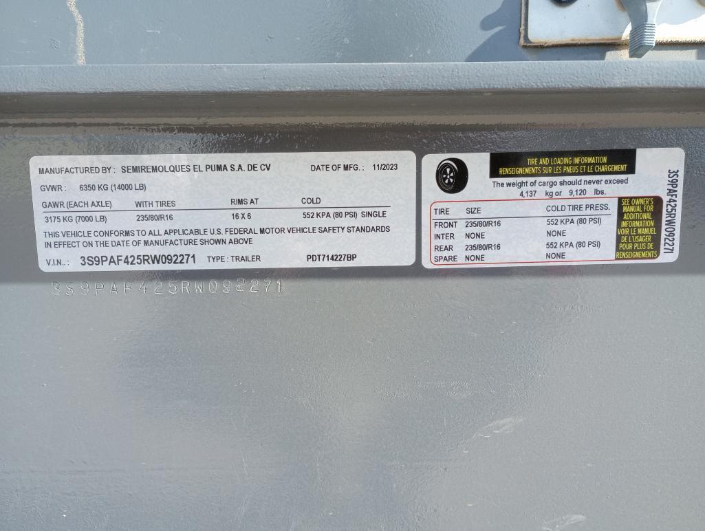 Unused 2024 Puma Roll Off Trailer