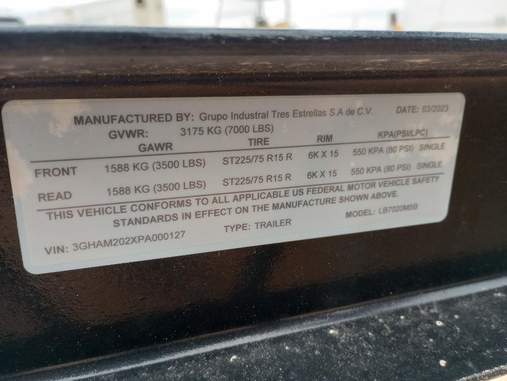 2023 Gitesa 20Ft Utility Trailer
