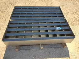 (2) 4Ft Unused Metal Bolt Bins w/32 Bins