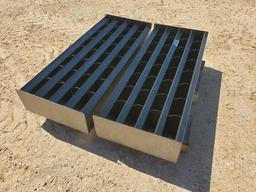 (2) 4Ft Unused Metal Bolt Bins w/32 Bins