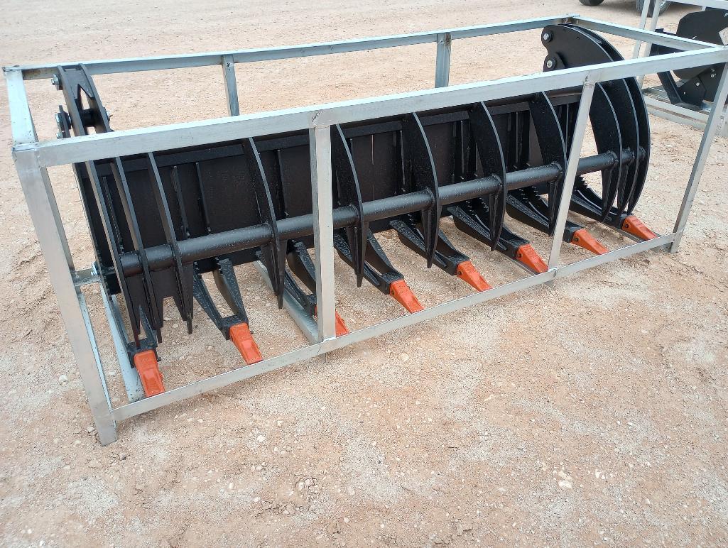 Unused Greatbear 78" Hydraulic Root Grapple (Skid Steer Attachment)