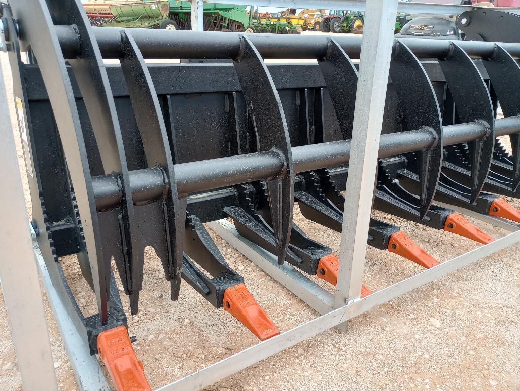 Unused Greatbear 78" Hydraulic Root Grapple (Skid Steer Attachment)