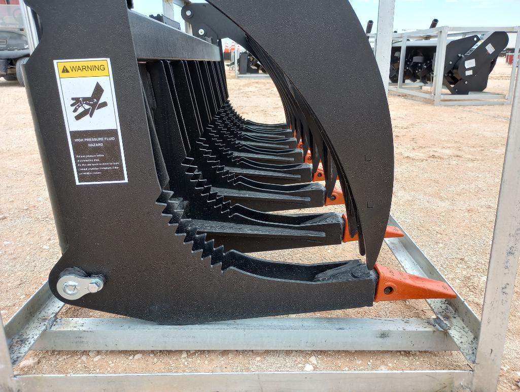 Unused Greatbear 78" Hydraulic Root Grapple (Skid Steer Attachment)