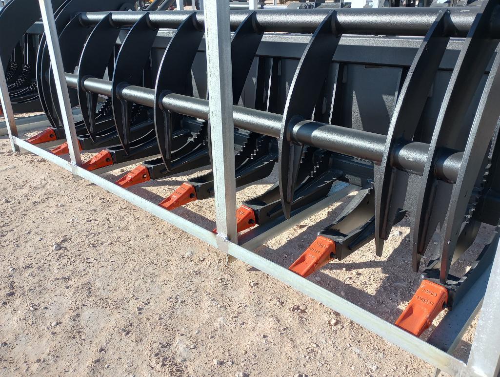 Unused Greatbear 78" Hydraulic Root Grapple (Skid Steer Attachment)