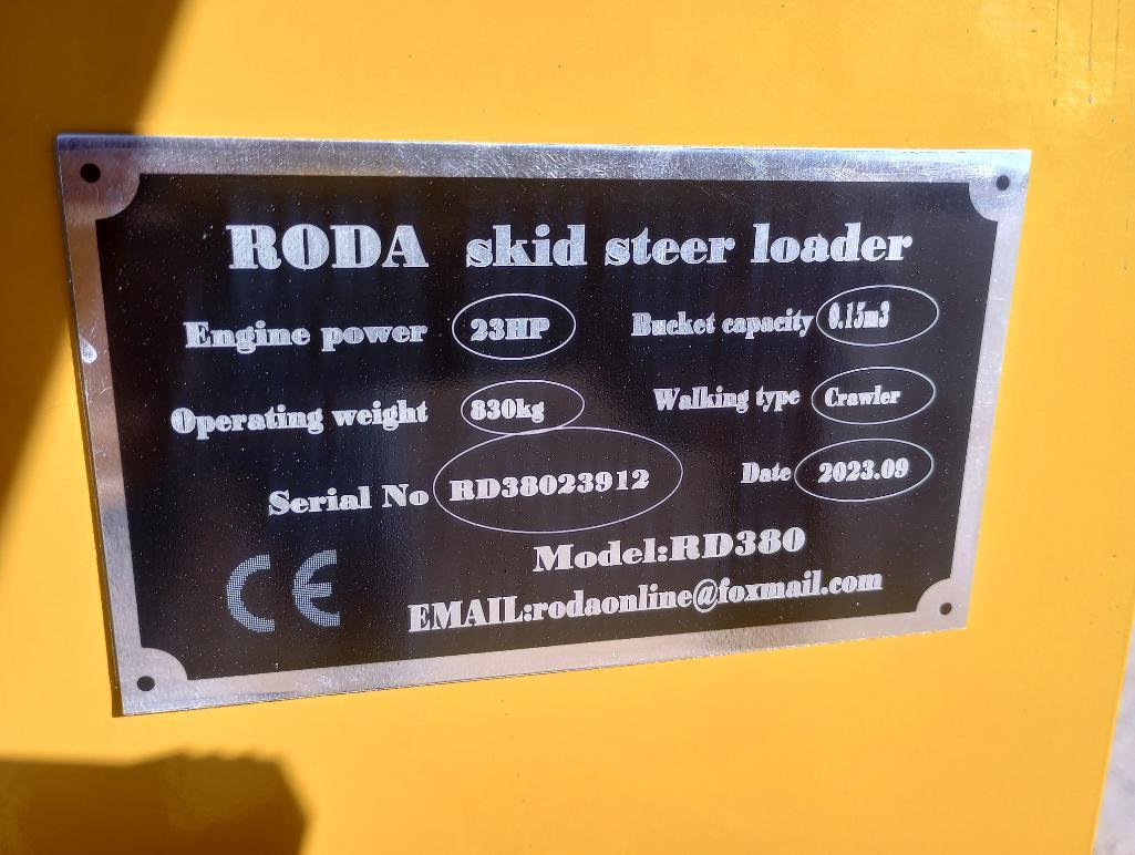 Unused 2023 Roda RD380 Mini Skid Steer Loader