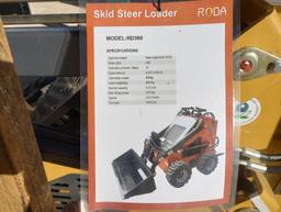Unused 2023 Roda RD380 Mini Skid Steer Loader
