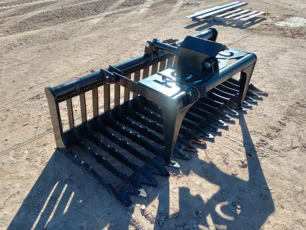Unused KC Single Cylinder Skeleton Grapple Bucket