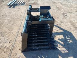 Unused KC Single Cylinder Skeleton Grapple Bucket