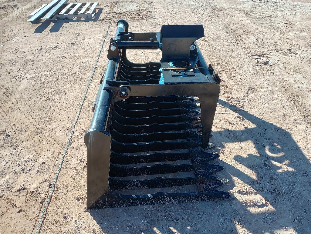 Unused KC Single Cylinder Skeleton Grapple Bucket