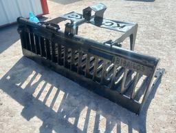 Unused KC Single Cylinder 76" Skeleton Grapple Bucket (Skid Steer Attachment)