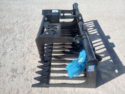 Unused KC Single Cylinder 76" Skeleton Grapple Bucket (Skid Steer Attachment)