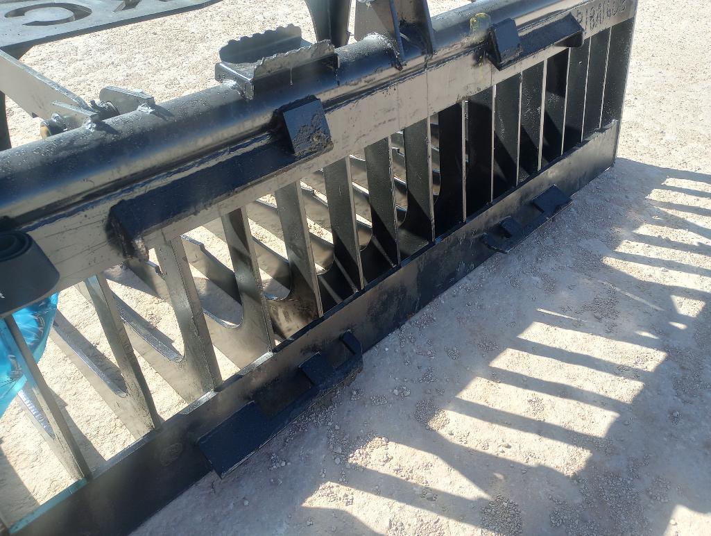 Unused KC Single Cylinder 76" Skeleton Grapple Bucket (Skid Steer Attachment)