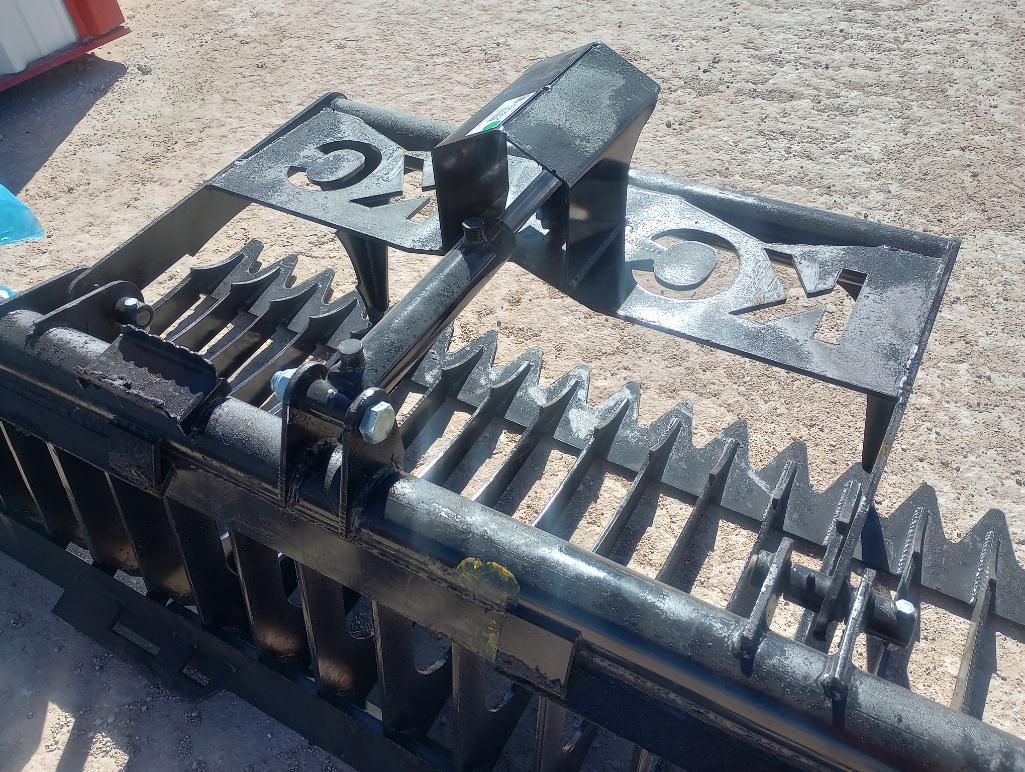 Unused KC Single Cylinder 76" Skeleton Grapple Bucket (Skid Steer Attachment)