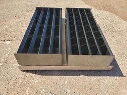 (2) 4Ft Unused Metal Bolt Bins