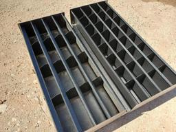(2) 4Ft Unused Metal Bolt Bins