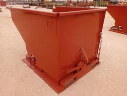 Unused 2 CY. Self Dumping Hopper w/Fork Pockets