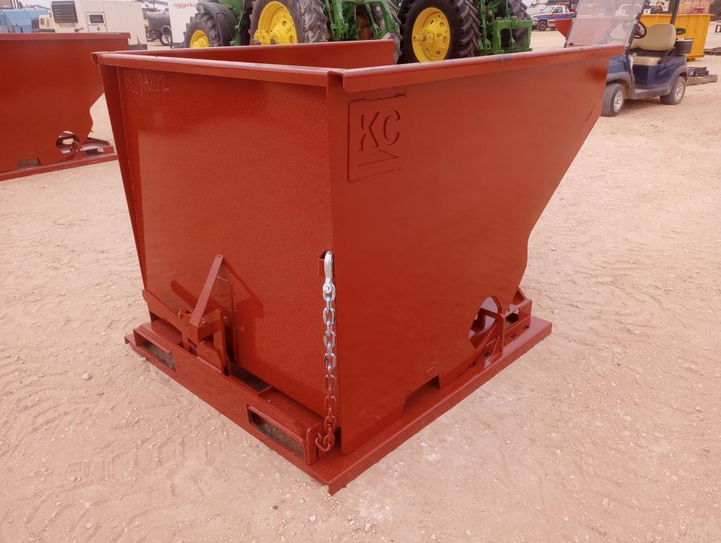 Unused 2 CY. Self Dumping Hopper w/Fork Pockets