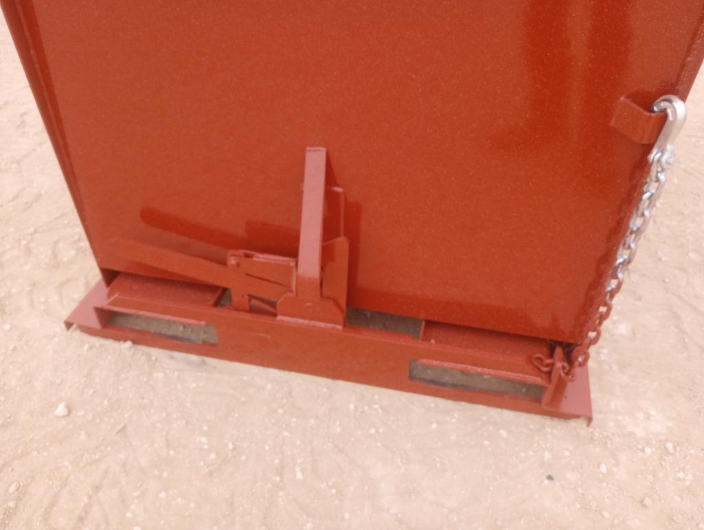 Unused 2 CY. Self Dumping Hopper w/Fork Pockets