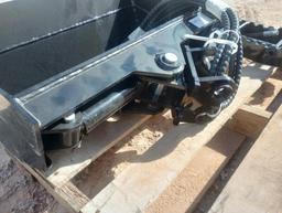 Unused Lanty Mini Excavator Attachments, Root Rake, Bucket Clamp, Post Hole Auger, Ripper Tooth