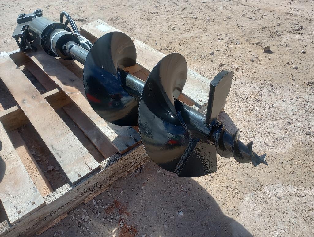 Unused Lanty Mini Excavator Attachments, Root Rake, Bucket Clamp, Post Hole Auger, Ripper Tooth