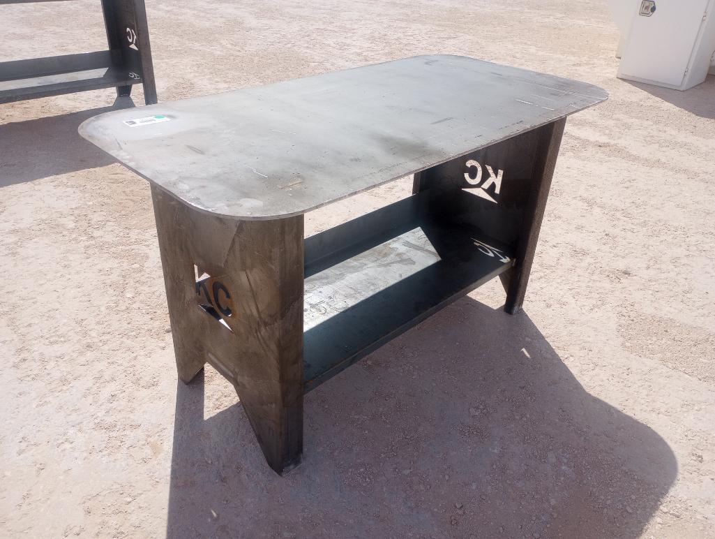 Unused 30'' x 57'' Welding Table w/Shelf (5/16'' Top)