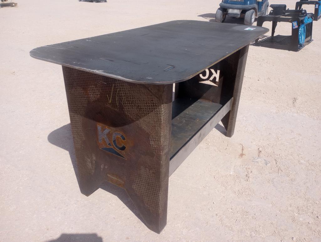 Unused 30'' x 57'' Welding Table w/Shelf (5/16'' Top)