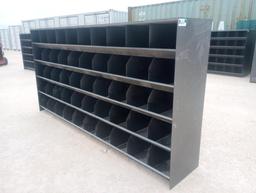 Unused 10Ft (50 Bin) Metal Bolt Bin